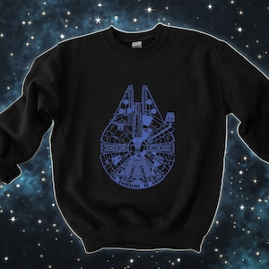 Felpa Millennium Falcon, camicia Star Wars Millennium Falcon, camicia Disney Star Wars, camicie Disney, fantastica felpa con cappuccio Disneyland