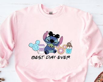 Bester Tag überhaupt Stitch Snacks Sweatshirt, Disneyworld Familie Shirt, Disneyland Shirts, Kinder Disneyworld Shirts, Stitch Disney Ohren Hoodie