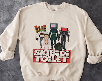 Skibidi Toilet Sweat, Skibidi Speakerman Sweatshirt, Skibidi Cameraman Shirt, Skibidi Tvman Hoodie, Skibidi Party Shirt