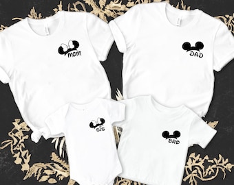 Disney Family Shirt, Pocket Size Shirt, Mickey Minnie Ear Shirt, Minnie Mouse Pocket Tees, Disney Family Matching Shirt, Disneyworld Tee