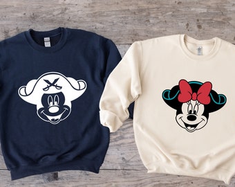 Minnie Mickey Piraten-Sweatshirt, Disney Piraten-Shirt, Disney Piraten Cruise Shirt, Minnie Piraten-Shirt, Mickey Piraten-Shirt, Pirat Hoodie