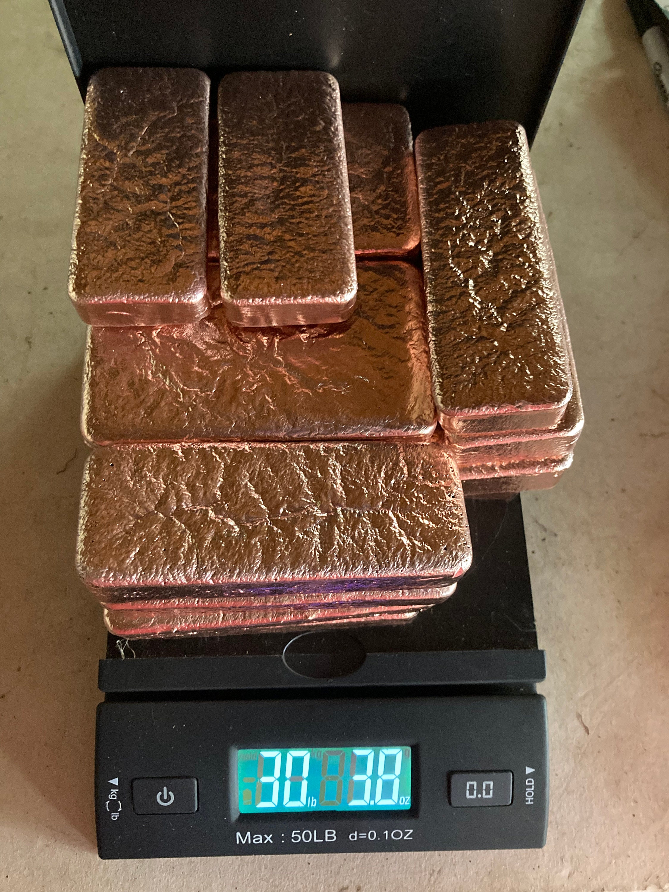 50 Lbs Copper Ingots / Copper Bullions / Copper Bars Etsy