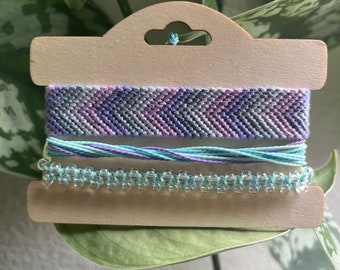 Lavender Haze Friendship bracelet - Handwoven Bracelets - Beaded Bracelets