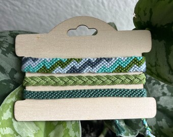 Low tide BlueGreen - Friendship bracelet - Handwoven Bracelets - Unisex
