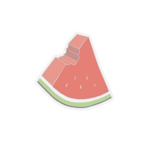 Watermelon Kiss-Cut Stickers, Fruit Stickers, Cute Sticker Set, Summer Journal Stickers, Scrapbook Decorations, Planner Accessories