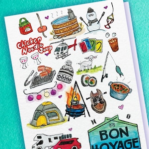 Cartão de felicitações em branco Bon Voyage Nova Zelândia | Programa de TV Bon Voyage | Presente Kpop | Download instantâneo | Cartão de felicitações para todas as ocasiões