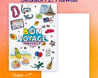 Bon Voyage Hawaii Greeting Card: BTS Kpop Gift (digital Download