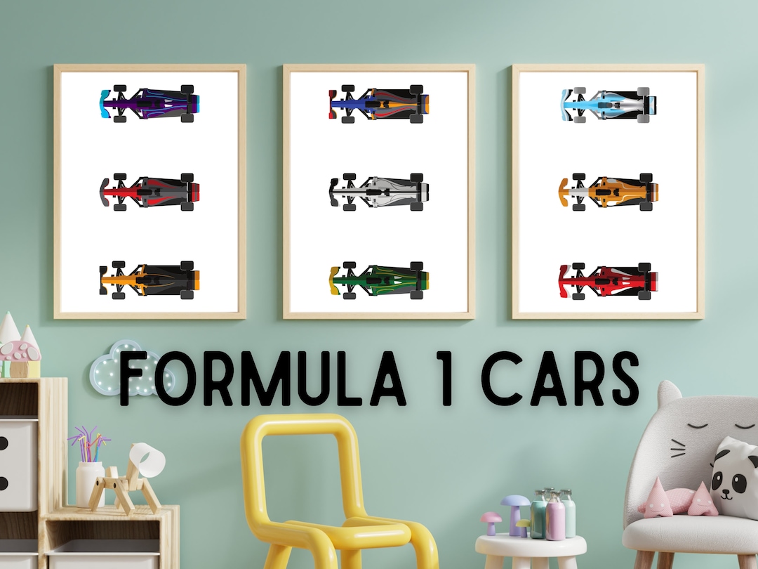 Simple F1 Racing Deco F1 Nursery Decor, Race Car Prints, Set of 3 (digital Download) - Etsy