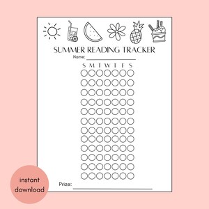 Summer Reading Tracker, Summer Reading Log, Summer Reading Challenge, Kids Reading Challenge, Reading Chart for Kids, Printable Book Tracker