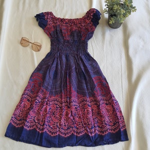 Comfy Midi Dress for Women, Cute Flowy Dress for Everyday, Pretty Dress in Boho Style, Cute Hippie Dress