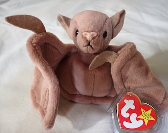 Beanie Baby Batty - MNMT, Selten, Etikettfehler, in Einzelbesitz, unbespielt, sicher aufbewahrt & umweltgeschützt, im Ruhestand, Anlagequalität