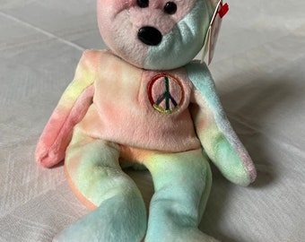 Beanie Baby Peace - MNMT, Rare, Tag Errors, Single Owner, Un-played, Safely Stored & Environmentally Protected, Retired, Investment Quality