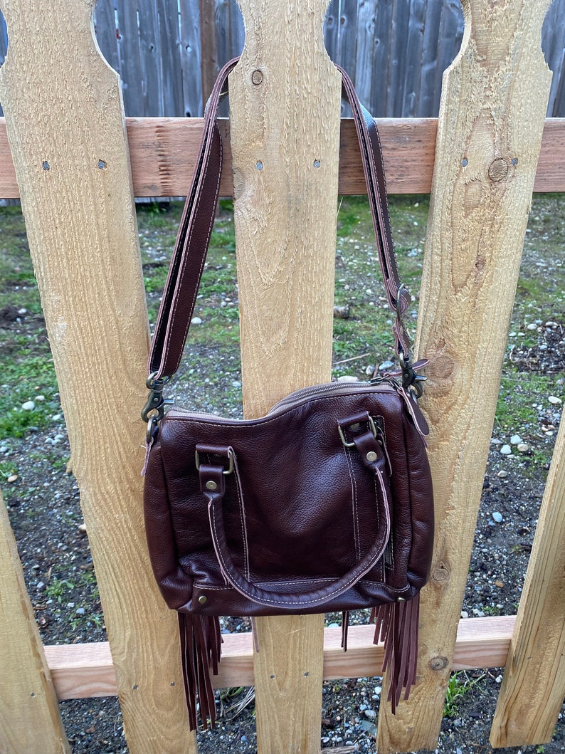 Myra Bag Concealed Carry Cowhide Fringe Purse Etsy