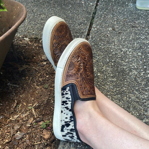 Cowhide Shoes Etsy