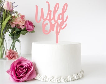 1st Birthday Cake Topper Wild One Animal Jungle Theme Party SVG Laser ...