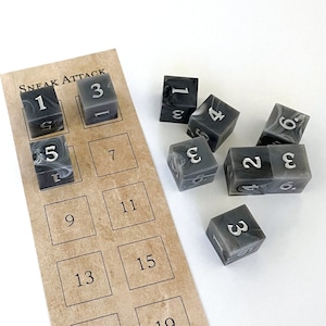 Sneak Attack Dice and Tracker “Classic Rogue” for Dungeons & Dragons 5e, Pathfinder 2e, Rogue Dice for Sneak Attack