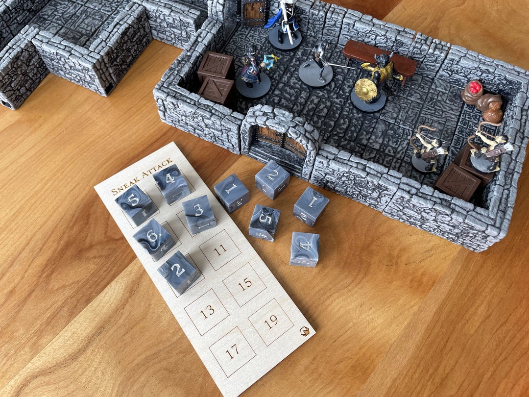 Sneak Attack Dice and Tracker classic Rogue for Dungeons & Dragons 5e
