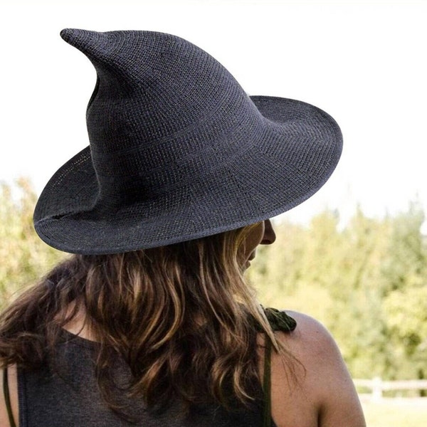 Witch Hat For women, Felt Witch Hat, Wool Witch Hat, Halloween Party, Cosplay Witch Costume, Wizard Hat, Modern Witch Hat, Casual Witchy Hat