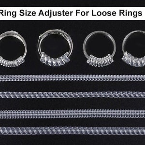 52/20/10/5 PCS Full Set Transparent Invisible Clear Ring Size Adjuster  Resizer Loose Rings Reducer Ring Sizer Fit Any Rings Jewelry Tools 4 Types
