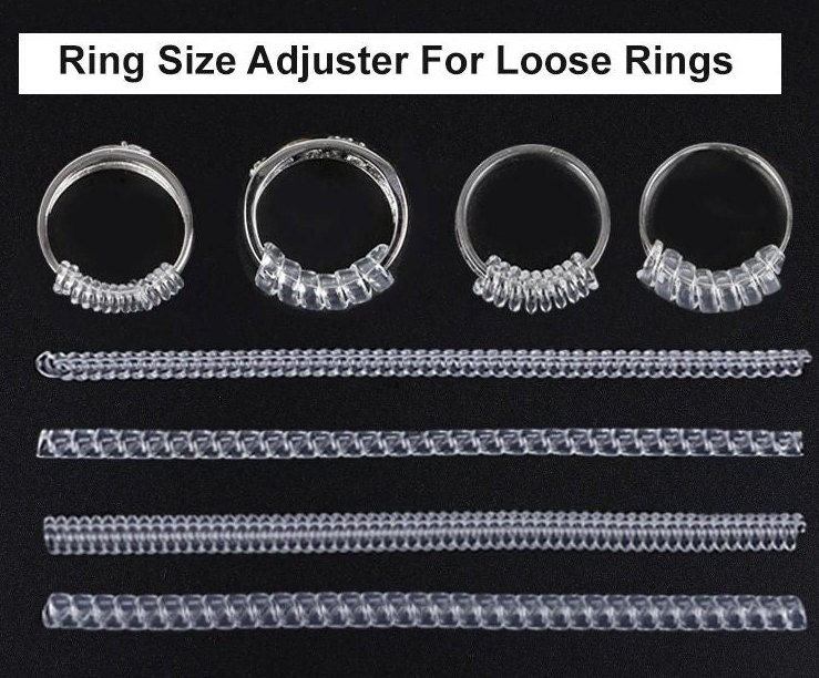 1Pack 4 Sizes Ring Sizer Adjuster For Loose Rings, Invisible Clear