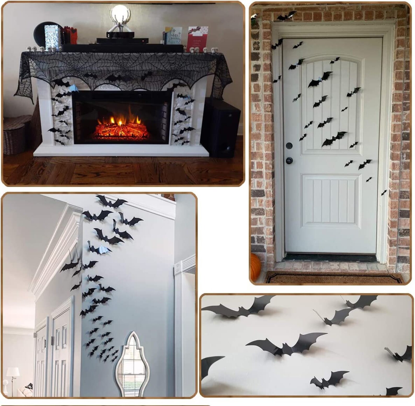 120pcs Bats Decor Halloween Black 3D Bat Decoration Waterproof Etsy