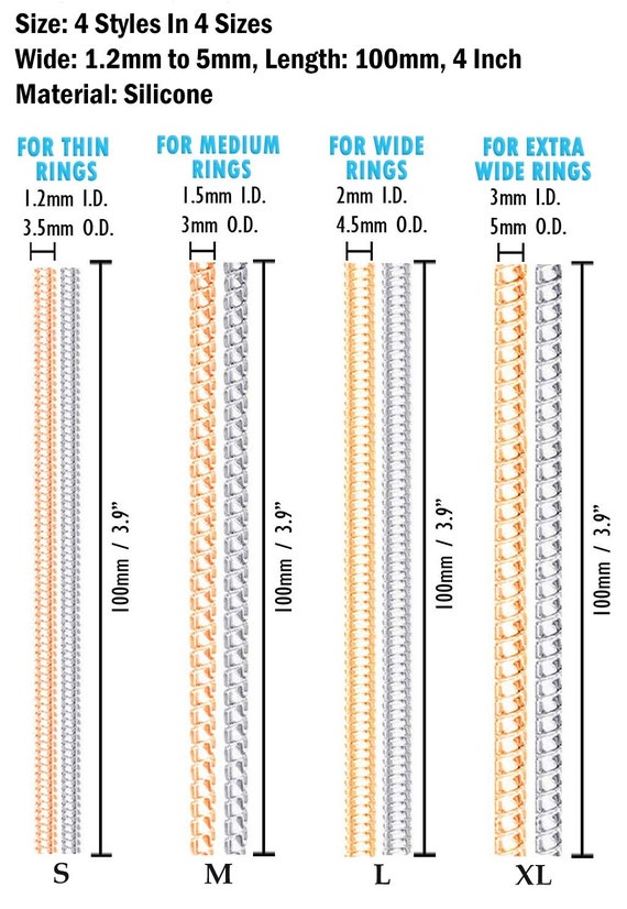 Invisible Ring Size Adjuster for Loose Rings Ring Adjuster Fit Any Rings,  Assort