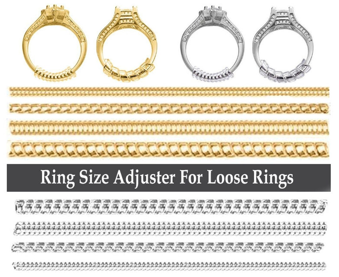 Pack of 10)Silicone Ring adjuster for loose rings, Invisible Ring Fitter  Tightener Ring Size Reducer