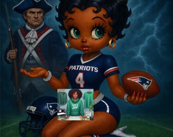 African American New England Pats 20 oz tumbler wrap Png