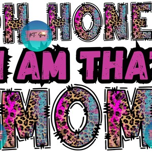 Colorful Leopard Print Mom PNG: Customizable Digital Download