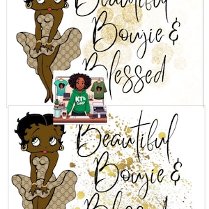 African American Betty Boop schön, Boujee, und gesegnet PNG Download