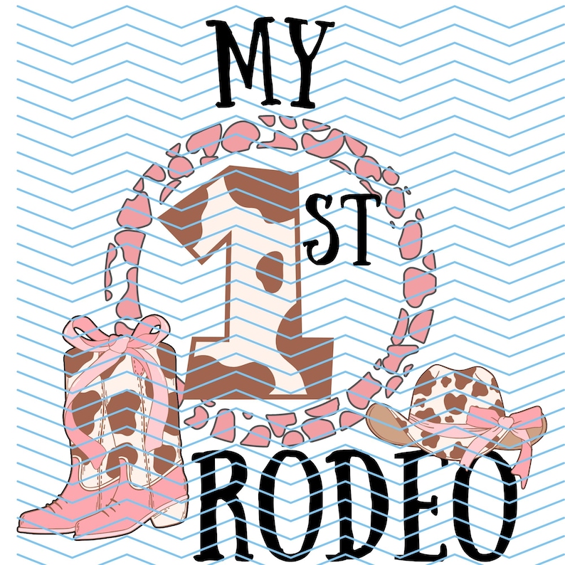 1st Rodeo Birthday Girl PNG: Pink Cow Print (digital Download Only - Etsy