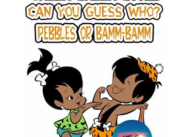 Pebbles or Bamm-Bamm Gender Reveal: Yabba Dabba Doo (PNG & JPG Download)