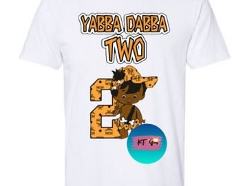 Yabba Dabba Two Bamm Bamm PNG: Birthday Party Printable (Digital Download)