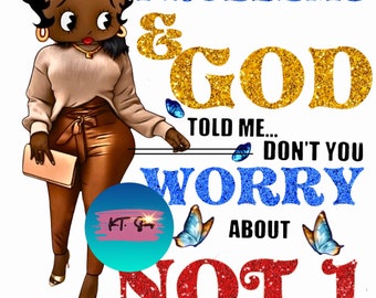 African American Betty Boop I Got 99 Problems PNG Download Only