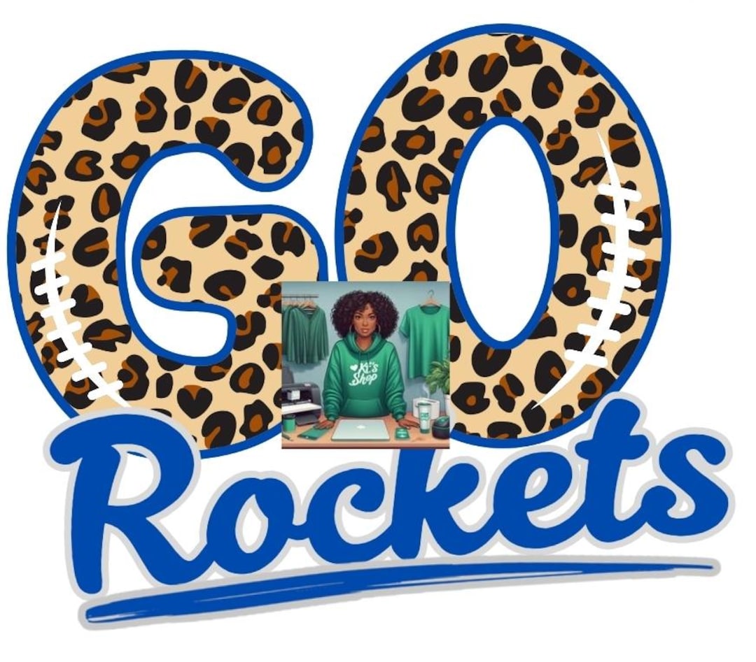 Go Rockets School Mascot Brown Leopard Print PNG Download Only - Etsy