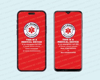 Patch Ricamata Diabetic Type 1 – Simbolo Allerta Medica, Ricamo Su Stoffa, UK - 4