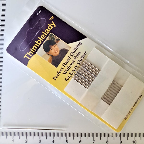 Extra long needles for large stitch hand quilting