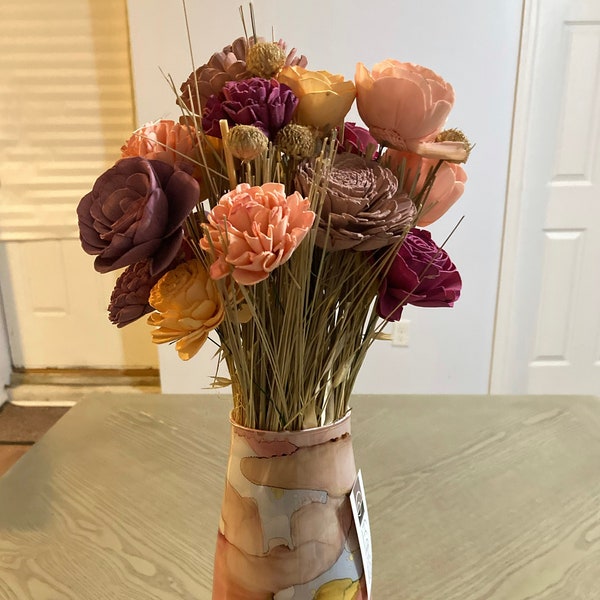 Wood Flower Arrangement Etsy