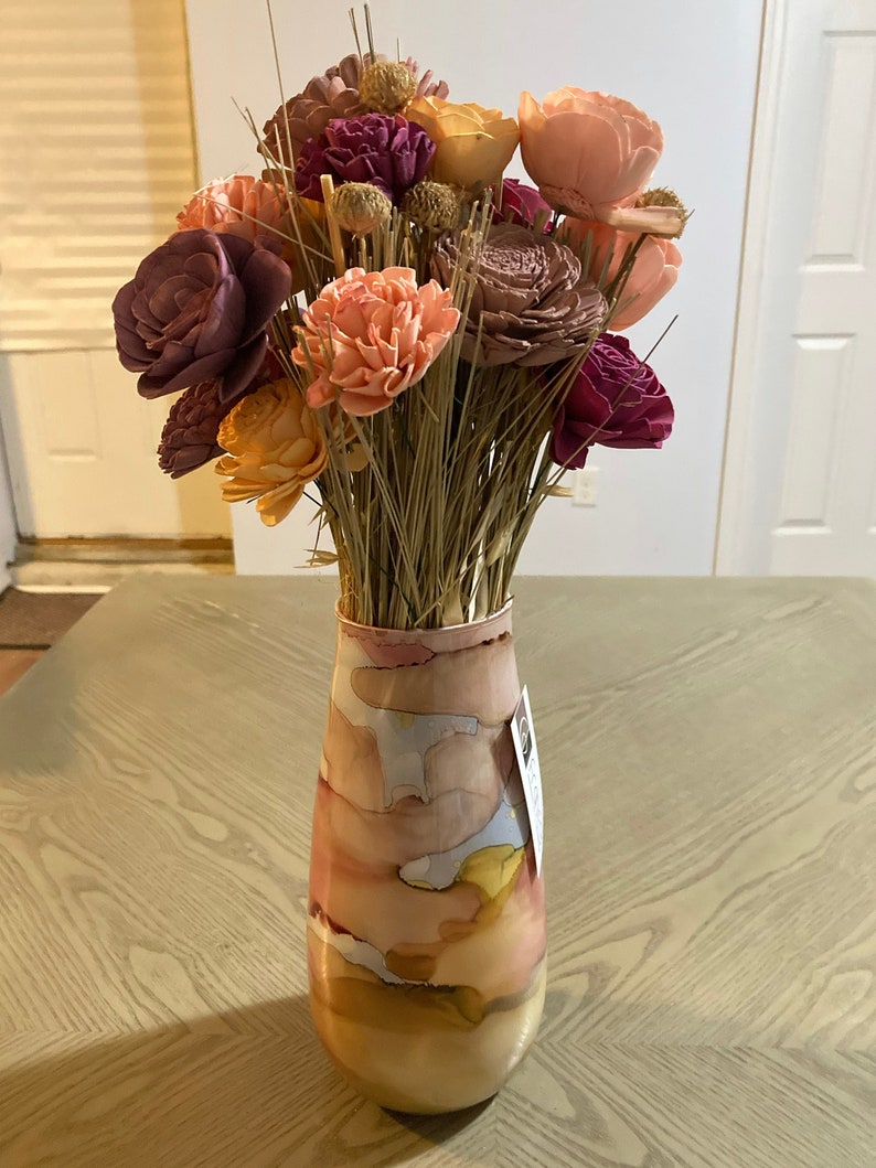 Wood Flower Arrangement, Sola Wood Flowers, Floral Centerpiece, Wood