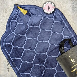 Alfombra de oración acolchada - Espuma viscoelástica supersuave - Franela pastel Musallah imagen 6