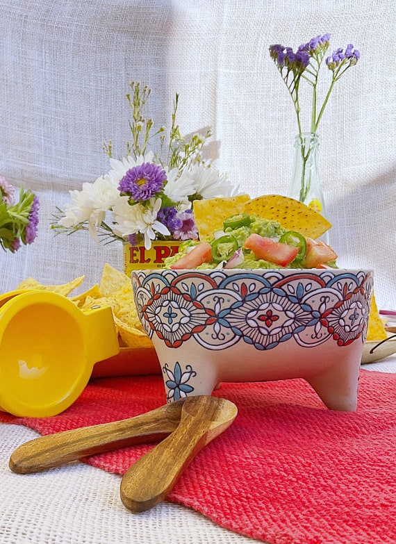 Handmade Mexican Ceramic Guacamole Bowl/ Salsa Bowl/ Molcajete Etsy