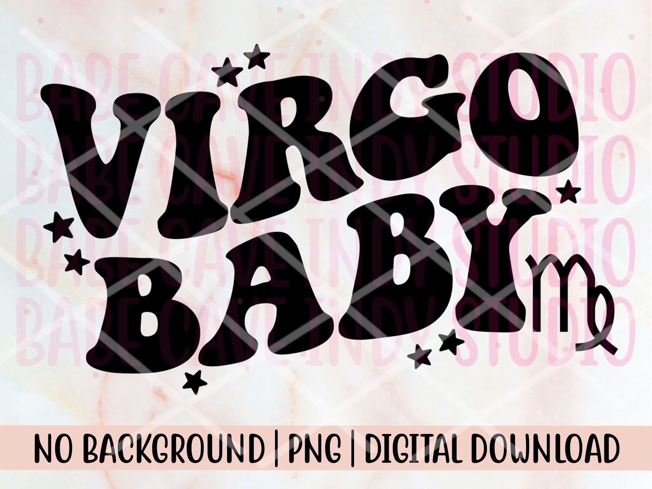 Virgo Baby PNG Zodiac Shirt Design Wavy Virgo Star Sign Etsy