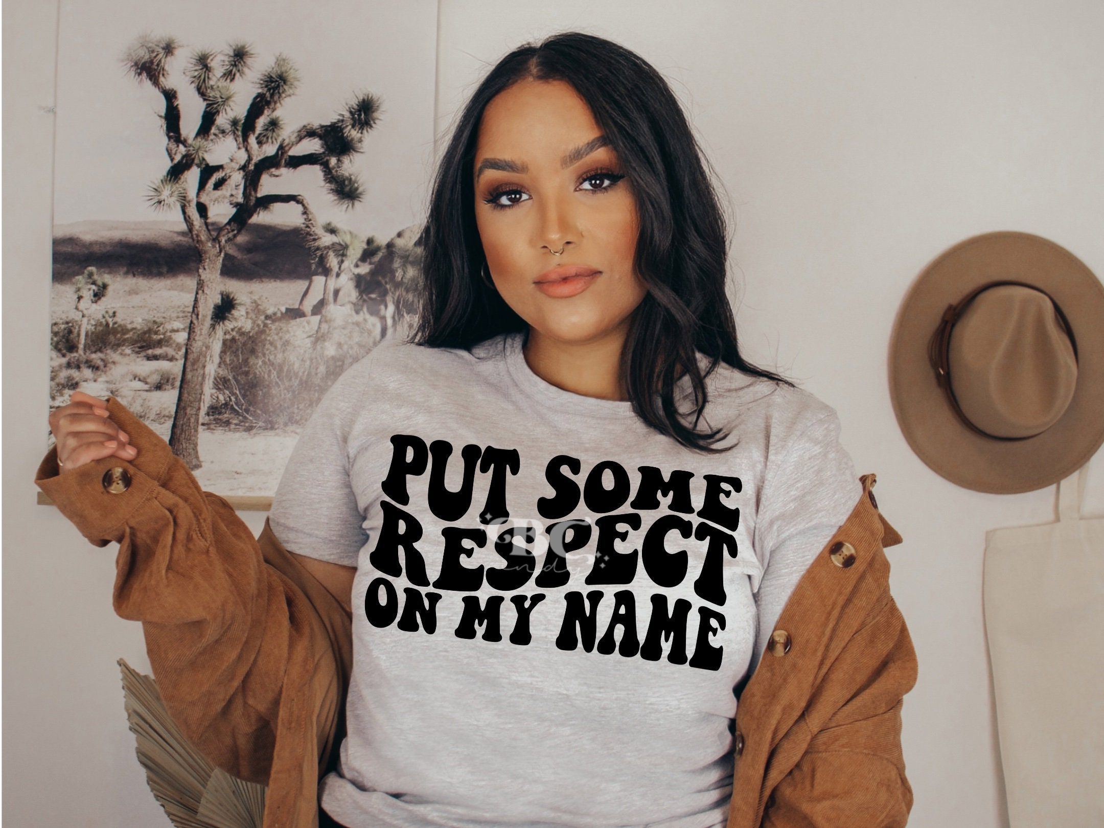 Put Some Respect on My Name PNG Funny Wavy Text Stacked Etsy