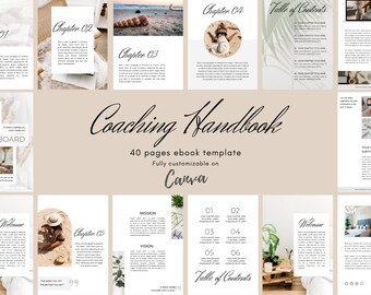 Il modello di cartella di lavoro definitivo: modello di eBook di Canva Coaching / Lead Magnet / Guida al corso / Life Coach / Business / Manuale degli strumenti di marketing