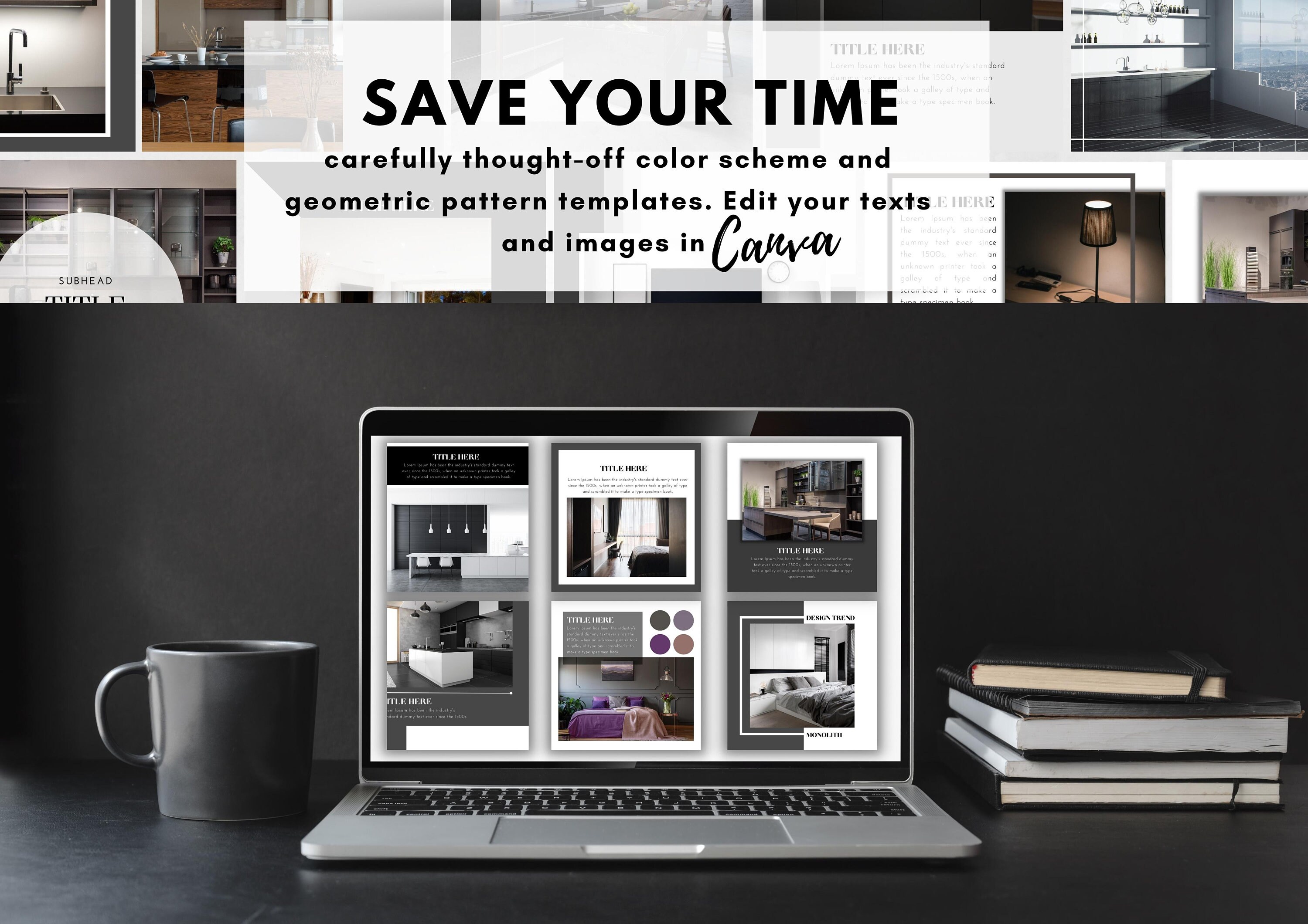 Instagram Post Templates Interior Design Canva Social - Etsy