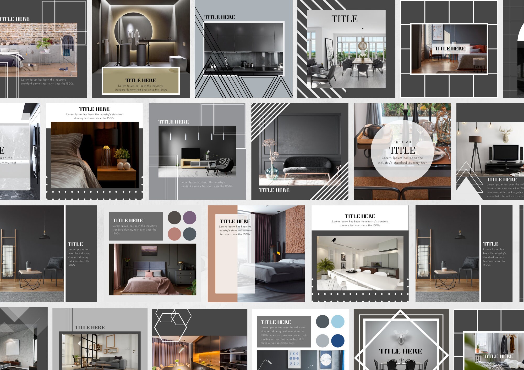 Instagram Post Templates, Interior Design, Canva, Social Media ...