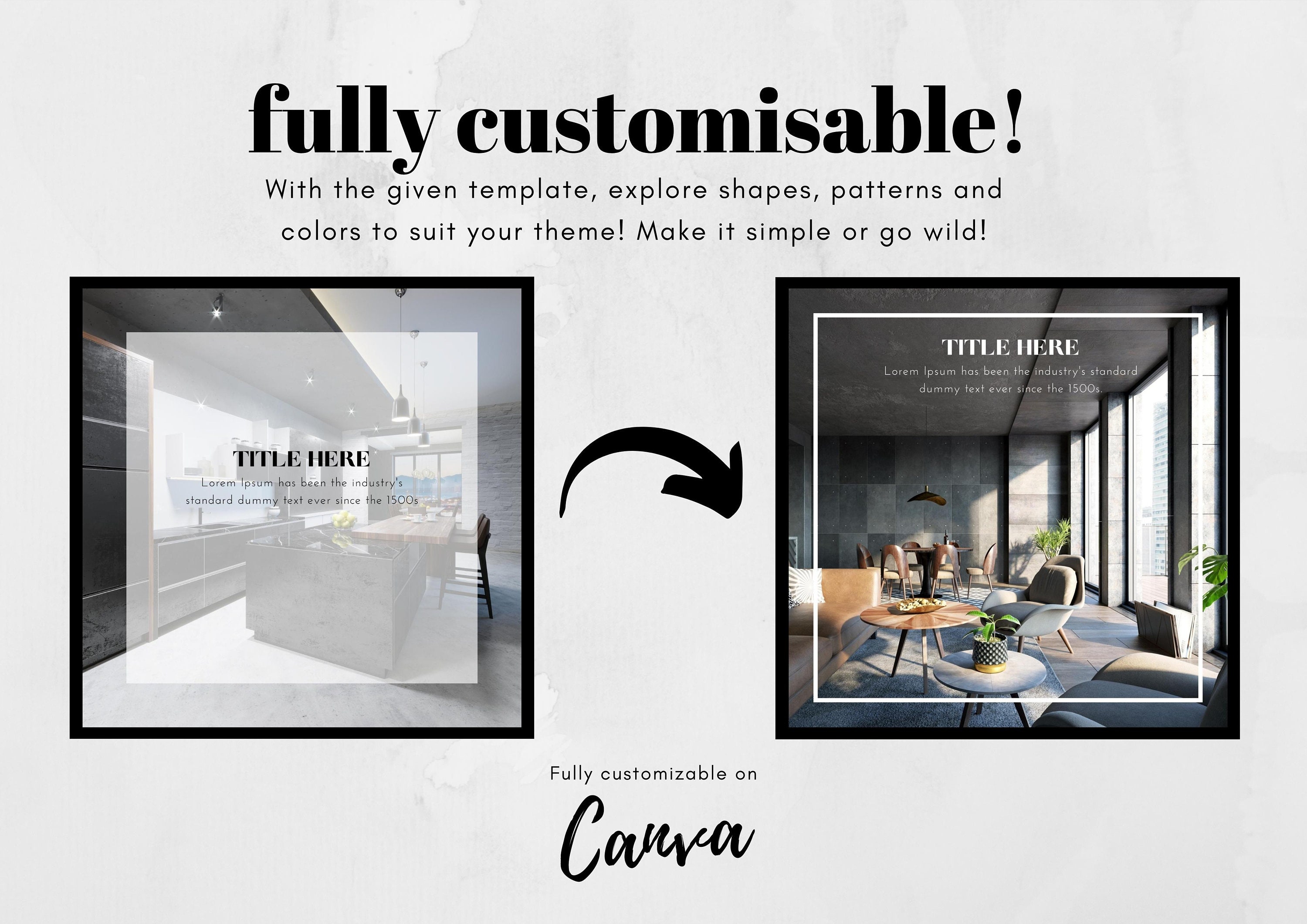 Instagram Post Templates, Interior Design, Canva, Social Media ...