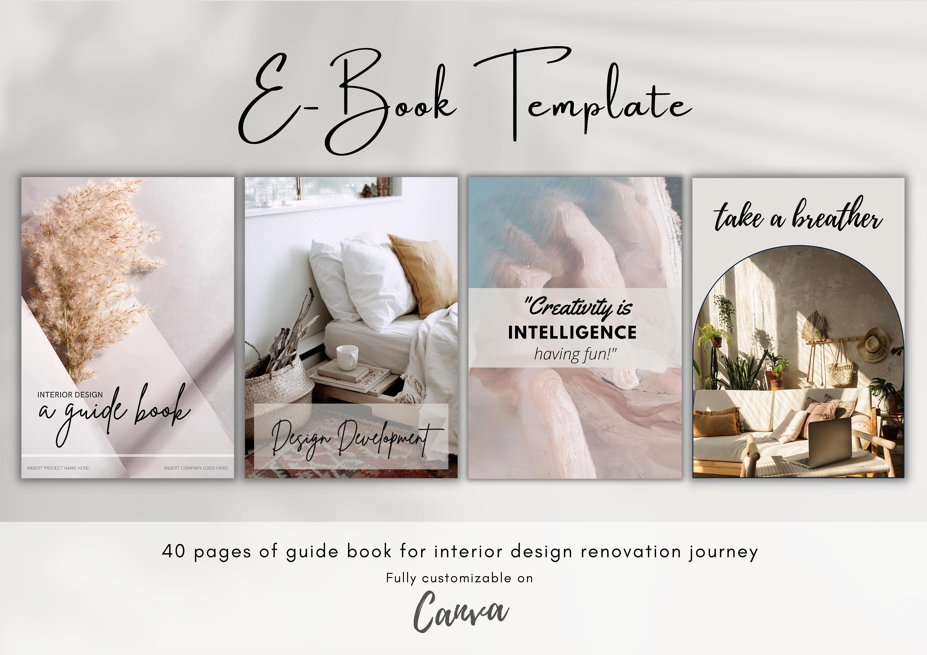 Editable Interior Design and Architectural E-book Template on Canva ...