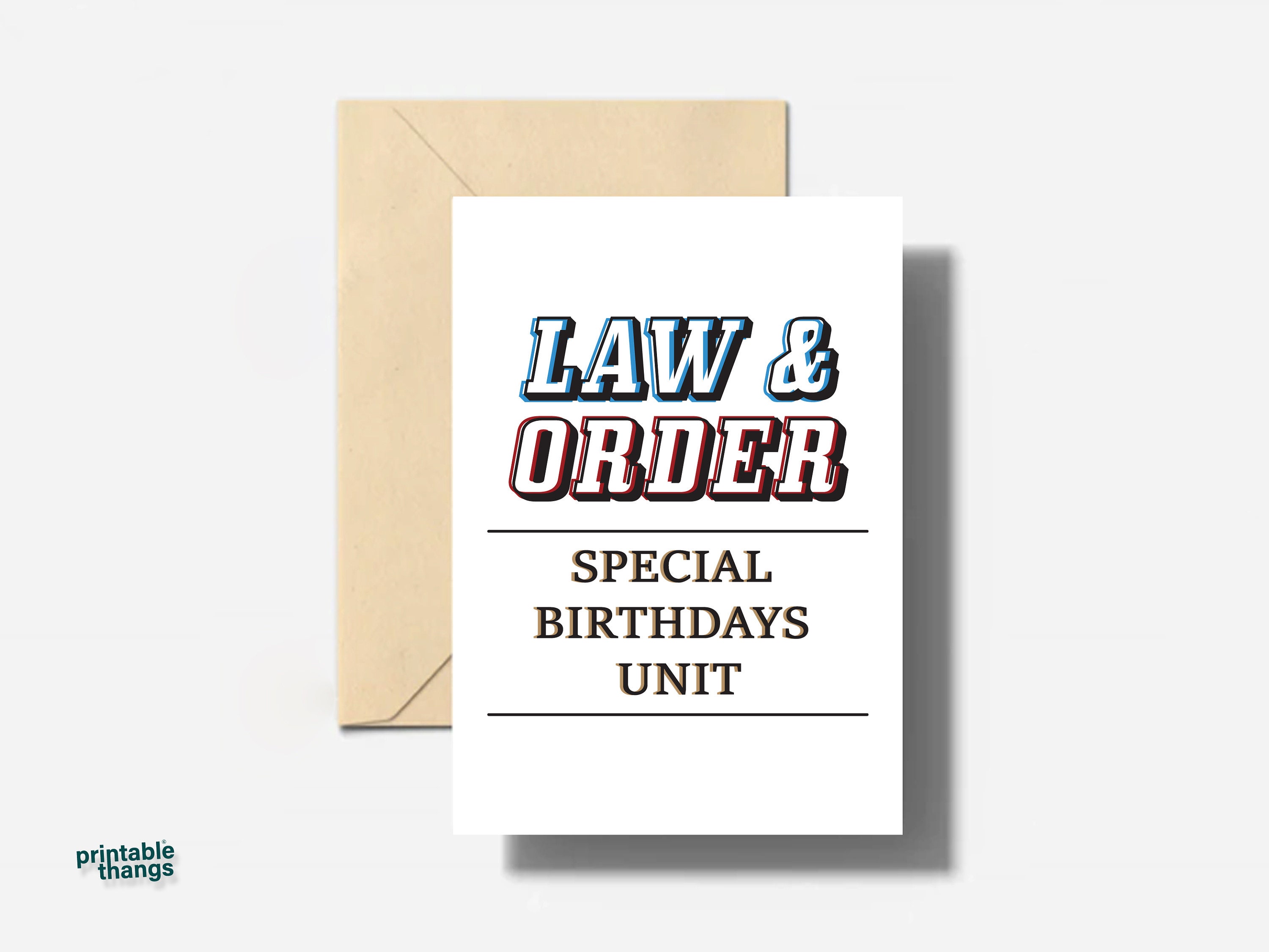 Law & Order Birthday Card Printable PDF JPG - Etsy UK