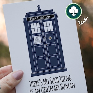 Doctor Who | Tardis | Geburtstagskarte | Druckbar | PDF | JPG |